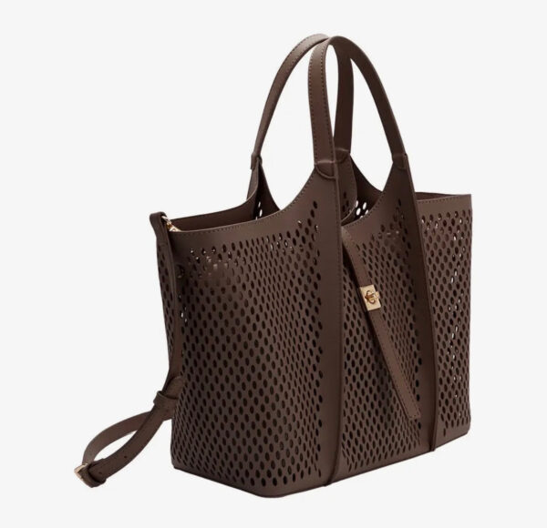 Malia Laser Cut Vegan Leather Tote